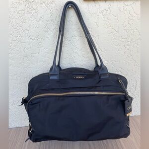 Tumi Black Women's Briefcase with Gold Accents